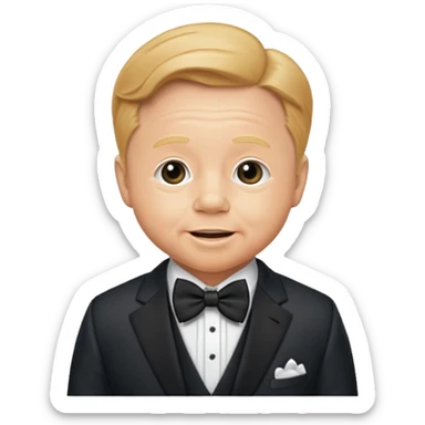 Mickey Rooney with suit with bow tie sticker