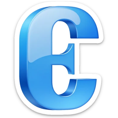 Coursera logo, online learning platform, blue 'C' letter sticker