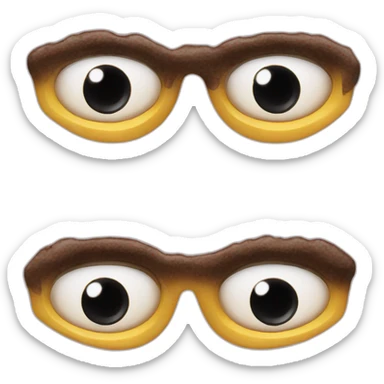 Rodo ojos cafes sticker