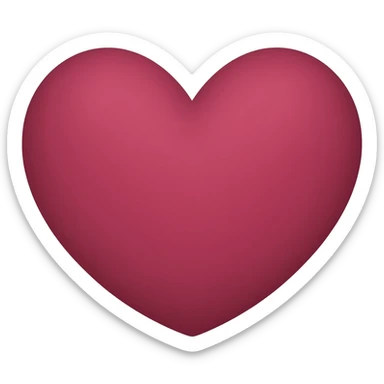 maroon haert sticker