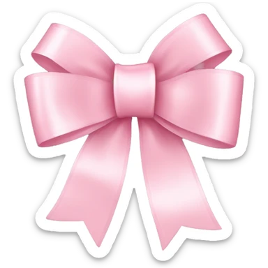 light pink ribbon bow sticker