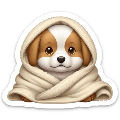 Do a comfy dog In a blanket sticker