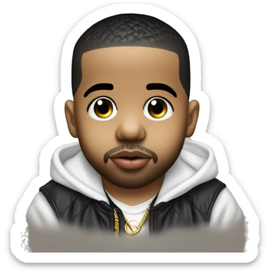 rapper drake as a baby with pacifier sticker