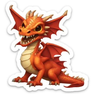 Dragon with a skullhead sticker