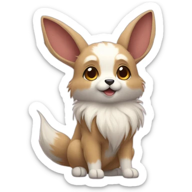 Evee un coeur entre les pattes sticker