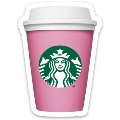 Pink Starbucks cup sticker
