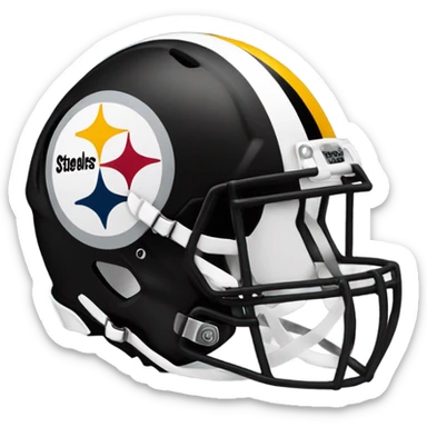 Steelers helmet with logo sticker