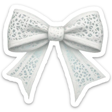 white lace bow sticker