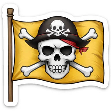 Straw hat pirates flag sticker