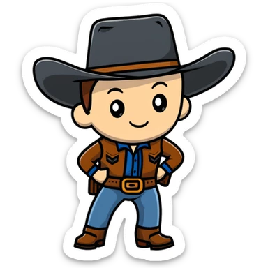 BLK letters in western cowboy style with silver outline sticker