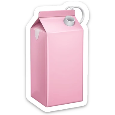 Pink milk carton sticker