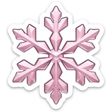 snow flake pale pink 3d icy translucent texture sticker