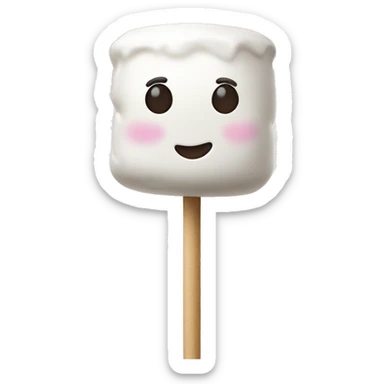 marshmallow on stick sticker