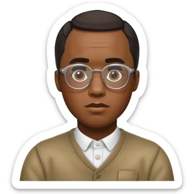 diddy with glasses but white sticker
