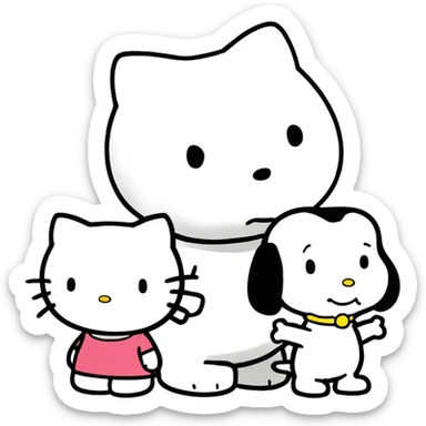 Hello kitty con snoopy  sticker