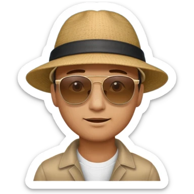 Guy relaxing in park facing the sky sticker