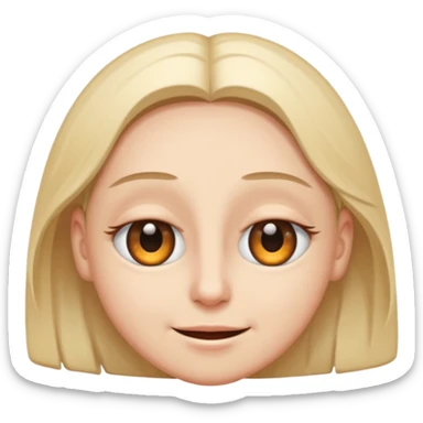 eye twitch smiling, one eye half closed sticker