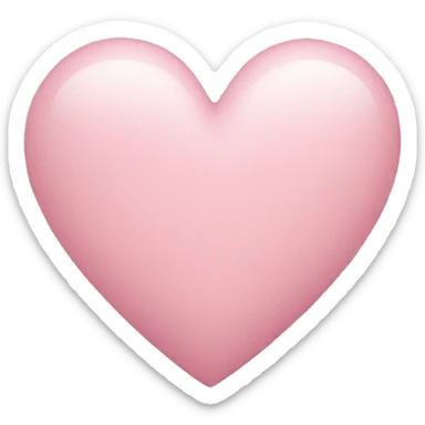 light pink heart  sticker