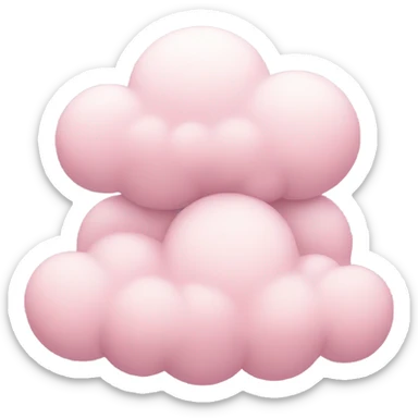 pastel pink cloud sticker