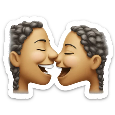 Two lilly tinos kissing eachother sticker