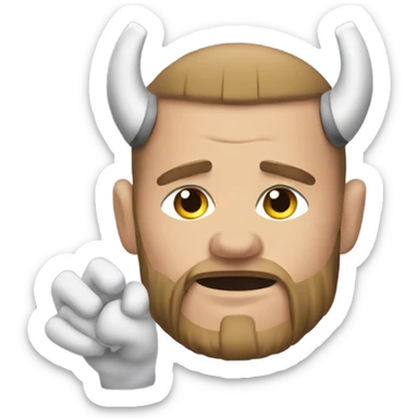 Vikings football play with 2 fingers pointed to their ear sticker