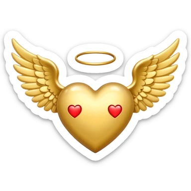 heart with angel wings sticker