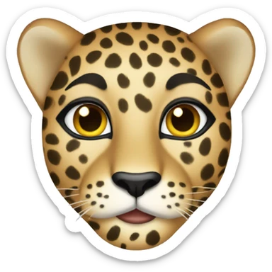 glamour leopard  sticker