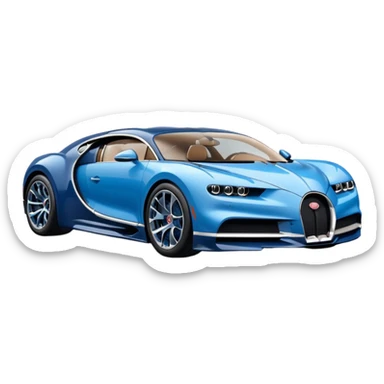 blue bugatti chiron sticker