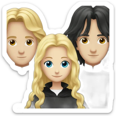 snape standing next to blonde and blue eyed boy sticker