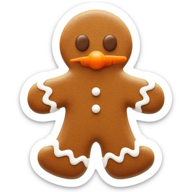 gingerbread man sticker