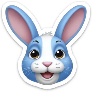 bule rabbit  sticker