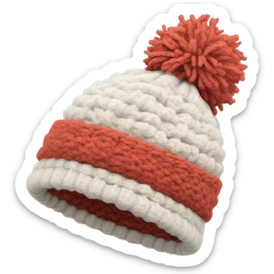 Winter hat sticker