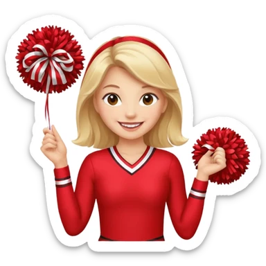 create an emoji of a cheerleader head to foot sticker