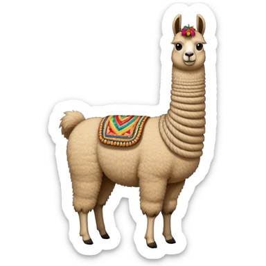 llama with  resilient coil sticker