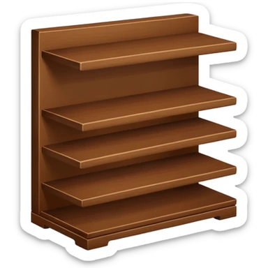 a small stand with horizontal shelves sticker