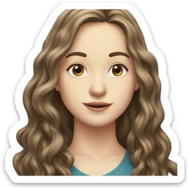 Victoria pedretti with long hair sticker