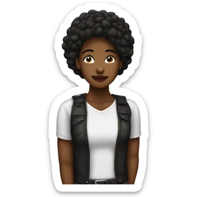 beso entre chica negra y hombre blanco sticker