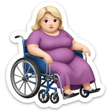 Fat lady wheelchair sticker
