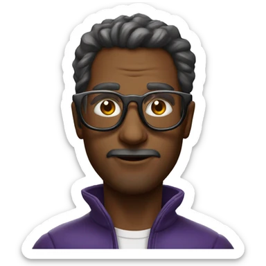 homem mago, calvo, de oculos  sticker