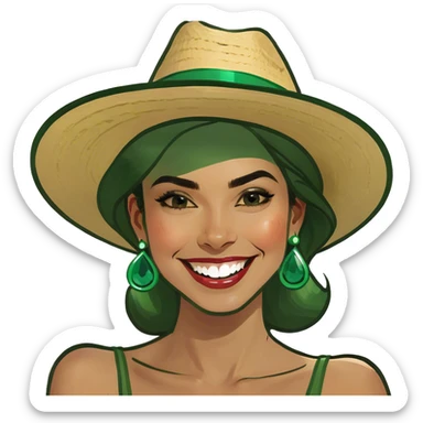 Mujer sonriendo sticker