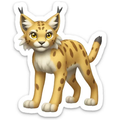 Electric-type Fakémon-Lynx full body sticker