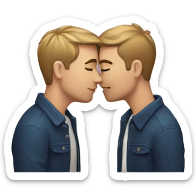 A gay couple Kissing sticker
