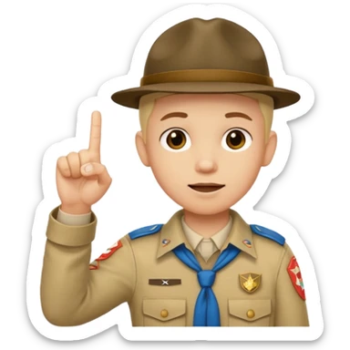 main scouts avec TROIS doigts du milieu levés   sticker
