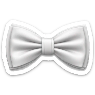 A white bow tie sticker