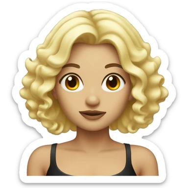 witch blonde hair sticker