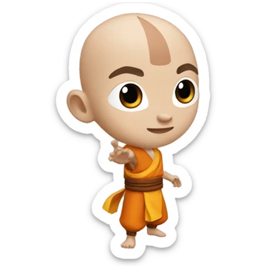 Aang qui joue a la ps5 sticker