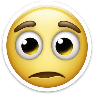 Smiley face with eye bags sticker