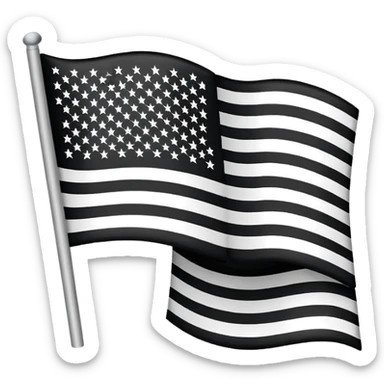 🇺🇸 in black and white sticker