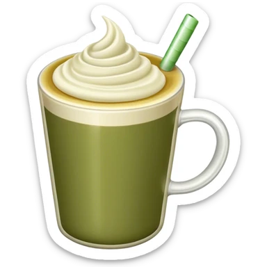 Olive color latte sticker