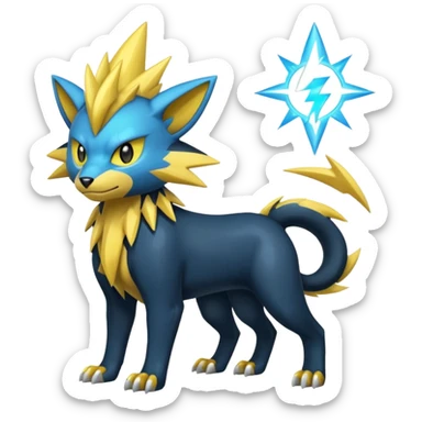 Electric Tynamo-Manectric-Luxray-Electrike-Pokémon-Fakémon-fusion sticker